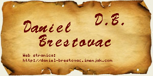 Daniel Brestovac vizit kartica